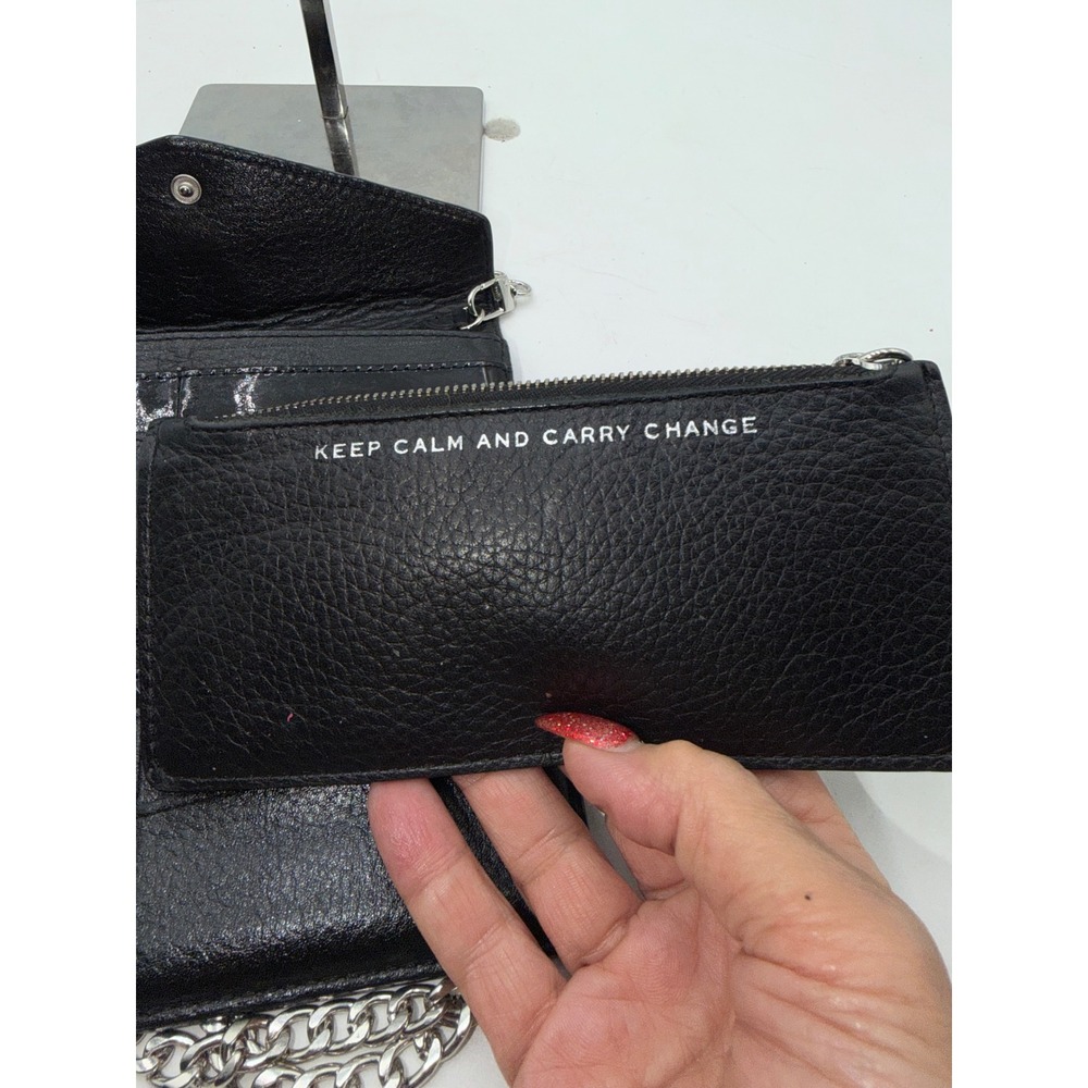 My Flat In London Black Leather Bow Crown Crossbody Wallet Bag Jan Haedrich - Picture 11 of 12